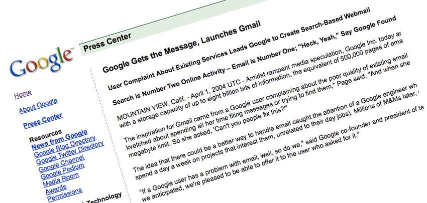 gmail communique google  Gmail a 6 ans