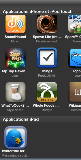 Les Apps pour iPad maintenant disponibles Les Apps pour iPad maintenant disponibles