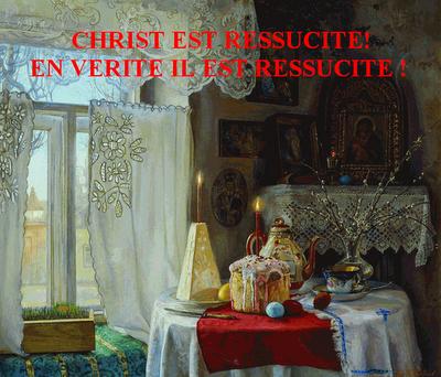 +Tropaire, ton 5:Le Christ est ressuscité des morts, par ...