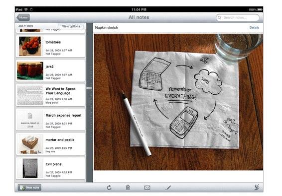 ipad-evernote ipad evernote Evernote lance une version pour liPad