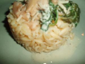 Risoni au cresson et champignons P2200036