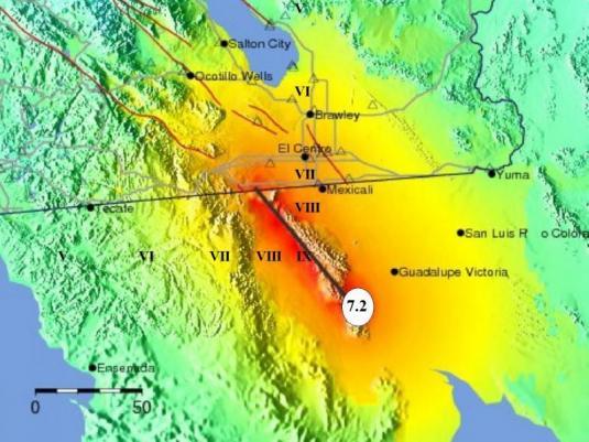 Dimanche 4 Avril 2010, un séisme de magnitude 7.2 frappe la Basse Californie.