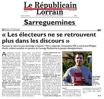 Dans le Républicain lorrain... Dans le Républicain lorrain...