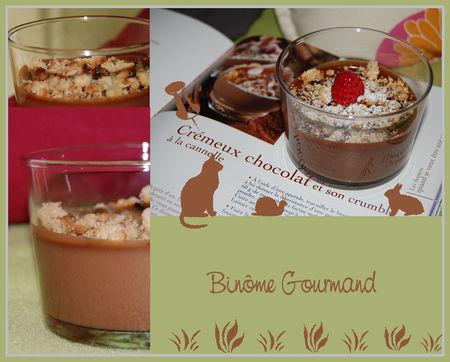 Crémeux chocolat au lait et son crumble à la cannelle cr_meux_chocolat_crumble_cannelle