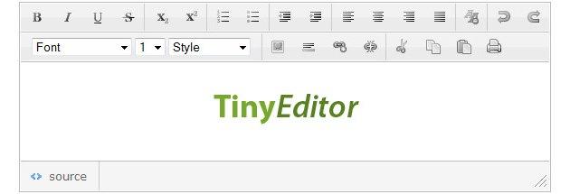 TinyEditor, Editeur WYSIWYG javascript