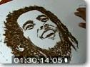 Portrait de Bob Marley avec du tabac
