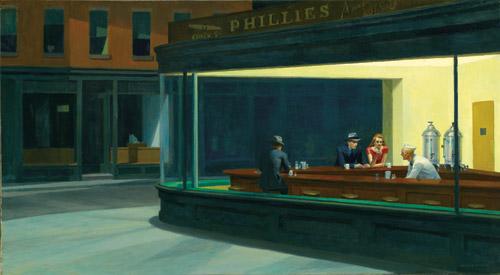 Image: Edward Hopper, American (1882–1967) Nighthawks, 1942 Friends of American Art Collection, 1942.51 The Art Institute of Chicago Photography � The Art Institute of Chicago