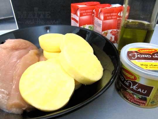 POULET_CREME_POLENTA Poulet à la crème & polenta frite