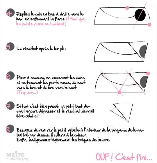 pliage_brick Le pliage de bricks triangles…