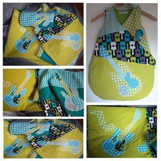 lit bebe gigoteuse baboir cadeau naissance chiffons et compagnie Chiffons gigoteuse guitare