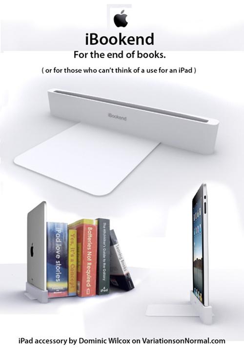 Humour : iBookend – dock iPad pour vos livres