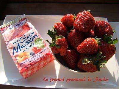 Crème glacée aux fraises sans oeufs ni crème ni sorbetière ...