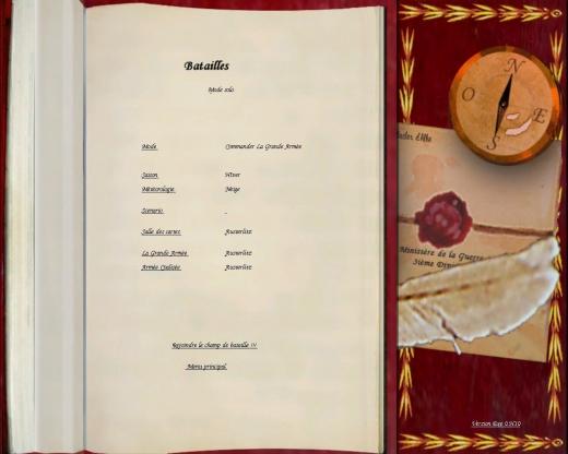 Histwar - menu Histwar - menu