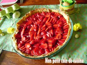 Tarte aux fraises sans lait Tarte aux fraises sans lait