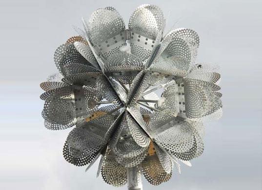 Une fleur de métal géante pour l’éclairage nocturne Fleur de métal géante - Tonkin Liu - 2