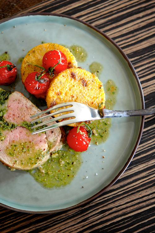 À la demande générale… le filet mignon de veau au pesto DSC_0204