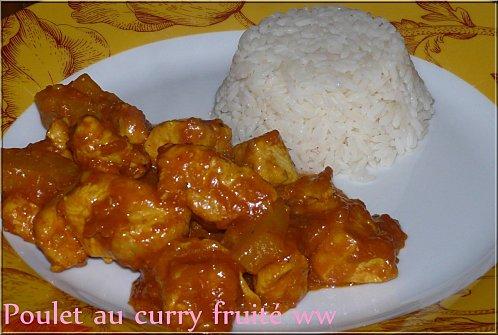poulet au curry fruité