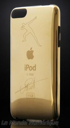 Série limitée iPod Touch en or signé par Usain Bolt