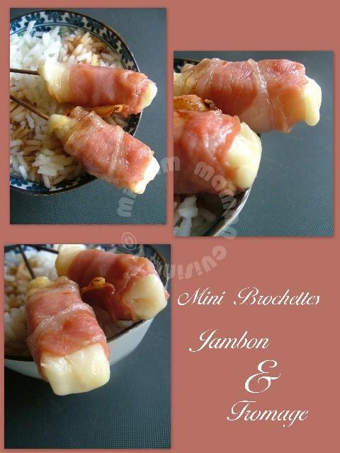 brochette jambon fromage