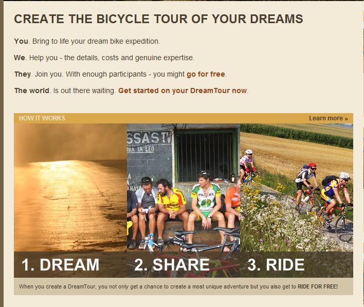 Crowdsourcing de voyage de cyclisme