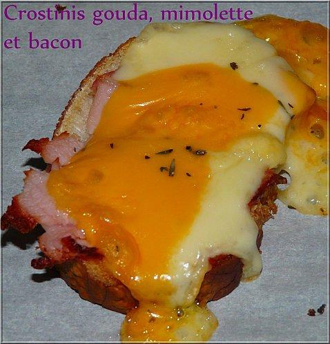 crostinis gouda mimolette et bacon