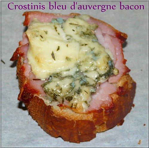 crostinis bleu d'auvergne bacon
