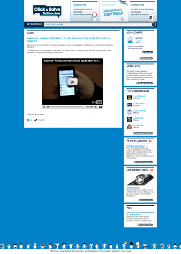 Video Lancement de Click & Solve, un site de SAV communautaire