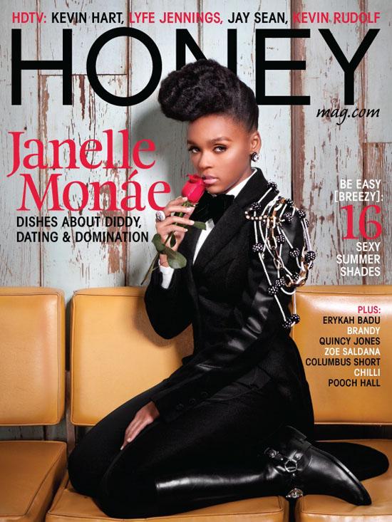 JANELLE MONAE en couverture de HONEY MAGAZINE