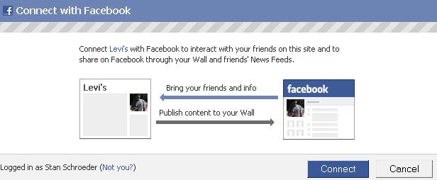 connect_facebook Levi’s se socialise avec Facebook