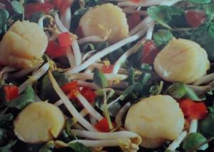 Salade de saint-jacques à la vapeur – de Ninou