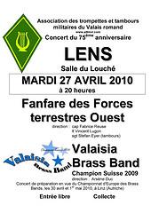Trompettes et tambours militaires du Valais romand: concert du 75e à Lens