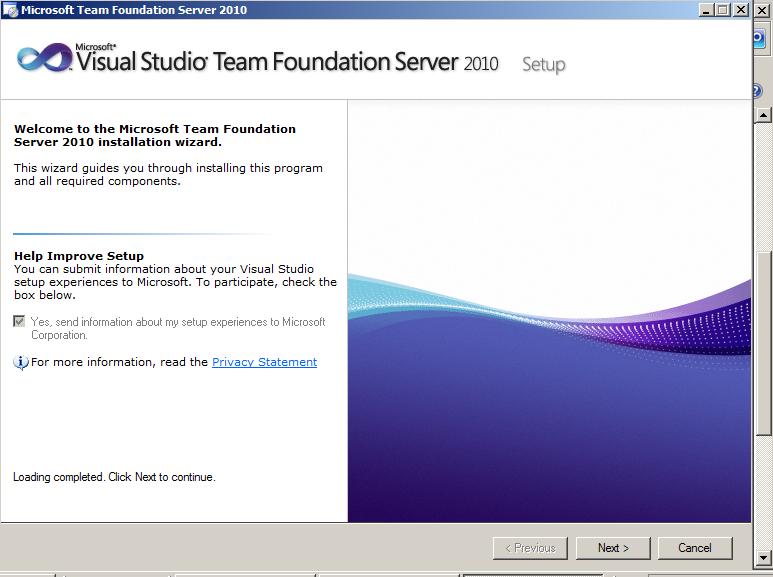 Installation TFS Team Foundation Server 2010 : installation et configuration