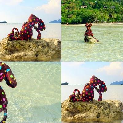 Maskot à la plage - Koh Phi Phi (THAILANDE)