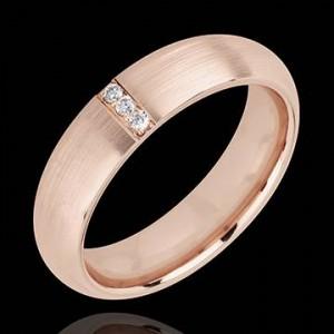 alliance or rose diamants
