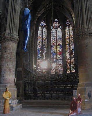 A la cathédrale de Metz, des oeuvres de Fleur Nabert en exposition Expo Metz Fleur Nabert