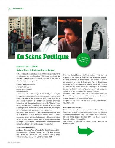 Présentation et lecture en public de Tu écris toujours ? à La scène poétique à Lyon Part-Dieu topo-mai-juin10.JPG