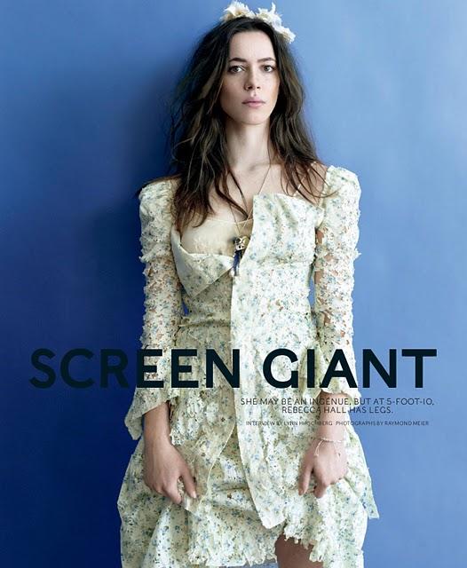 [couv] Rebecca Hall pour New York Times magazine