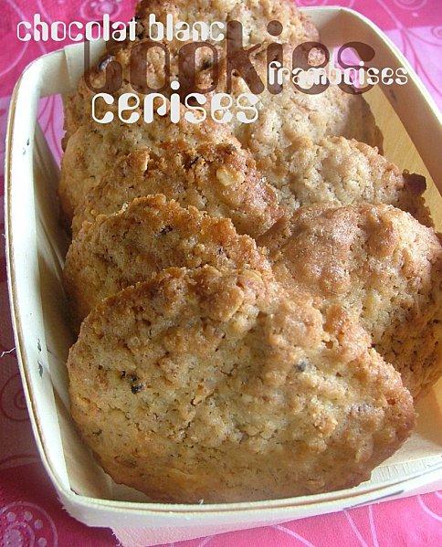 Cookies au muesli cerises, framboises, & pépites de chocolat blanc 2