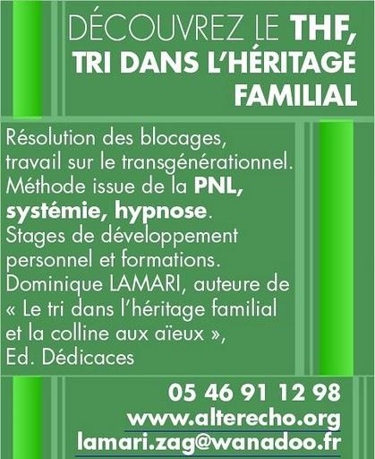 Publicité pour Dominique Lamari dans la publication française “Psychologies Magazine”