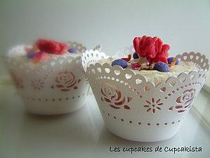 Cupcakes Mariage Roses Lavande-2