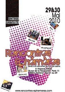 Rencontres ephemeres. 29 30 Mai Rencontres ephemeres. 29 30 Mai