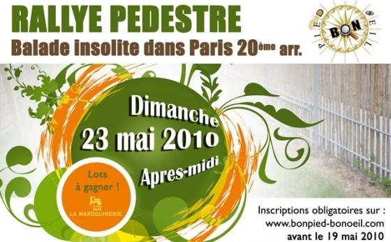 Rallye pédestre : balade insolite dans Paris 20ème avec Bon Pied Bon Oeil Rallye pédestre : balade insolite dans Paris 20ème