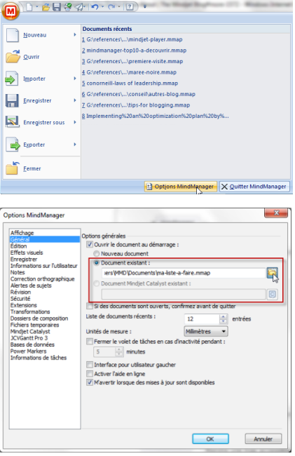 la map de démarrage dans MindManager 10 fonctions pratiques que vous devez connaître