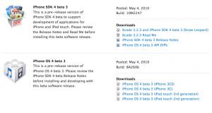 La bêta 3 de l’iPhone OS 4.0 disponible pour les développeurs
