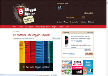 Blogger templates : 12 sites pour télécharger pleines de templates gratuites pour votre blog. bloggerbuster on trickboard