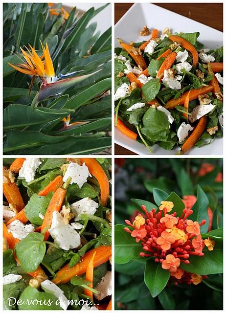 Salade de Carottes Nouvelles, Cresson et Chèvre frais