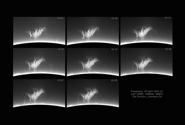 Protubérances solaires avec la DMK 21AU04.AS Protubérances solaires avec la DMK 21AU04.AS