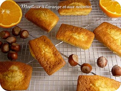Moelleux à l'orange et aux noisettes Moelleux à l'orange et aux noisettes