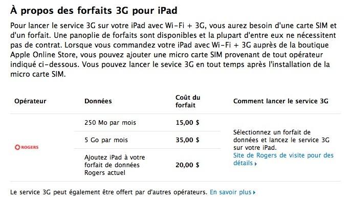 L'iPad au Canada : c'est parti !