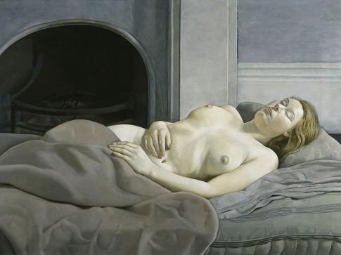 Lucian Freud  <em>Sleeping Nude</em> (1950) oil on canvas, 30 x 40 in